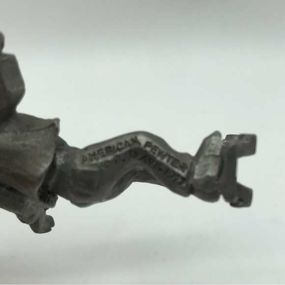 Vintage Boy On Skateboard American Pewter Figure 1977 Statue Small Decor Piece - Picture 5 of 9